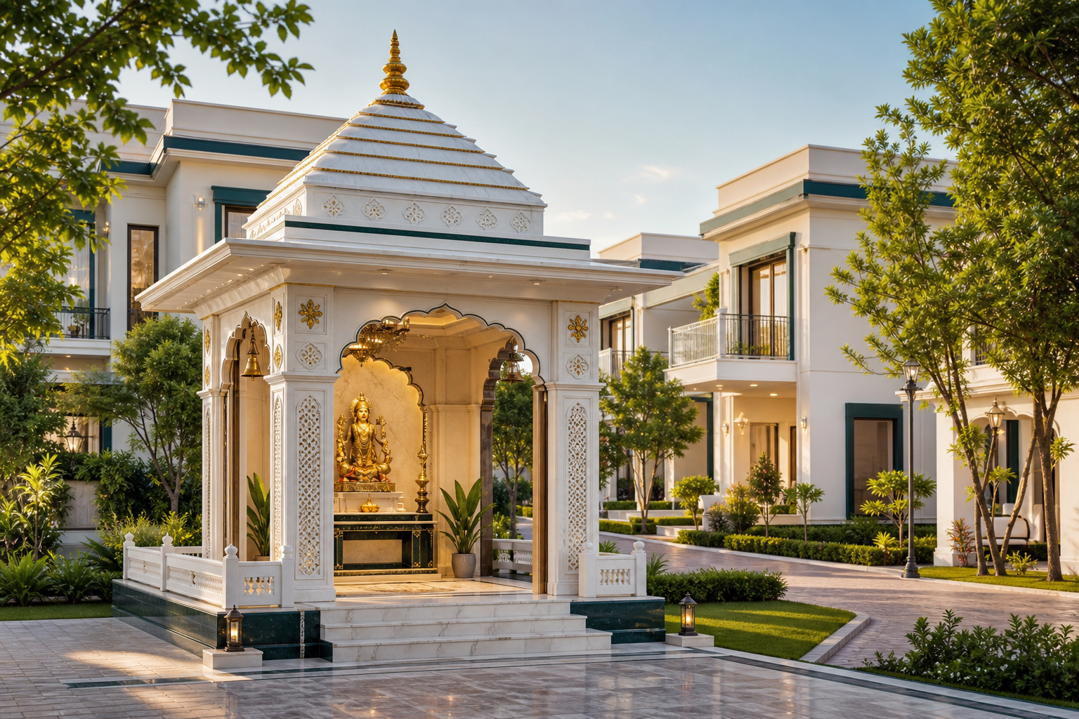 Private temple for residents at Bharat Emerald Villas Jewar
